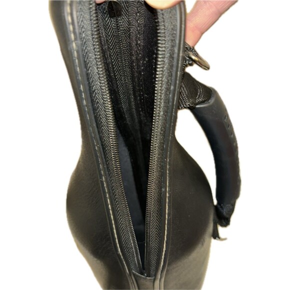 CaddyO 06' Genuine Blk Leather Wine Bottle Cooler Zip Carrier 7 Extra Essentials - Picture 4 of 16